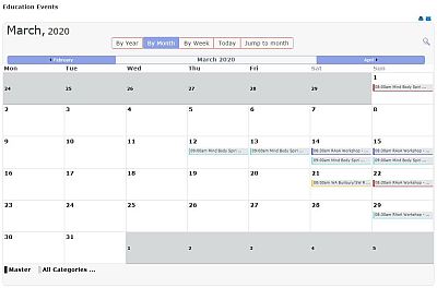 calendar events sa